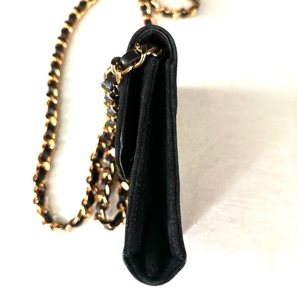 Auth. Chanel CC Logo Black Suede Chain Key Holder Case Pouch - Picture 4 of 11